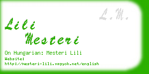 lili mesteri business card